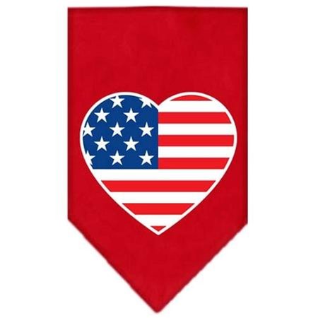 UNCONDITIONAL LOVE American Flag Heart Screen Print Bandana Red Large UN920615